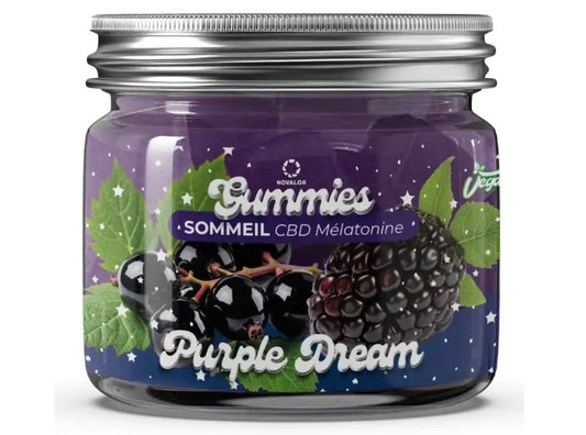 Gummies Sommeil Purple Dream – CBD 20 mg + Mélatonine 1 mg (30 pcs)